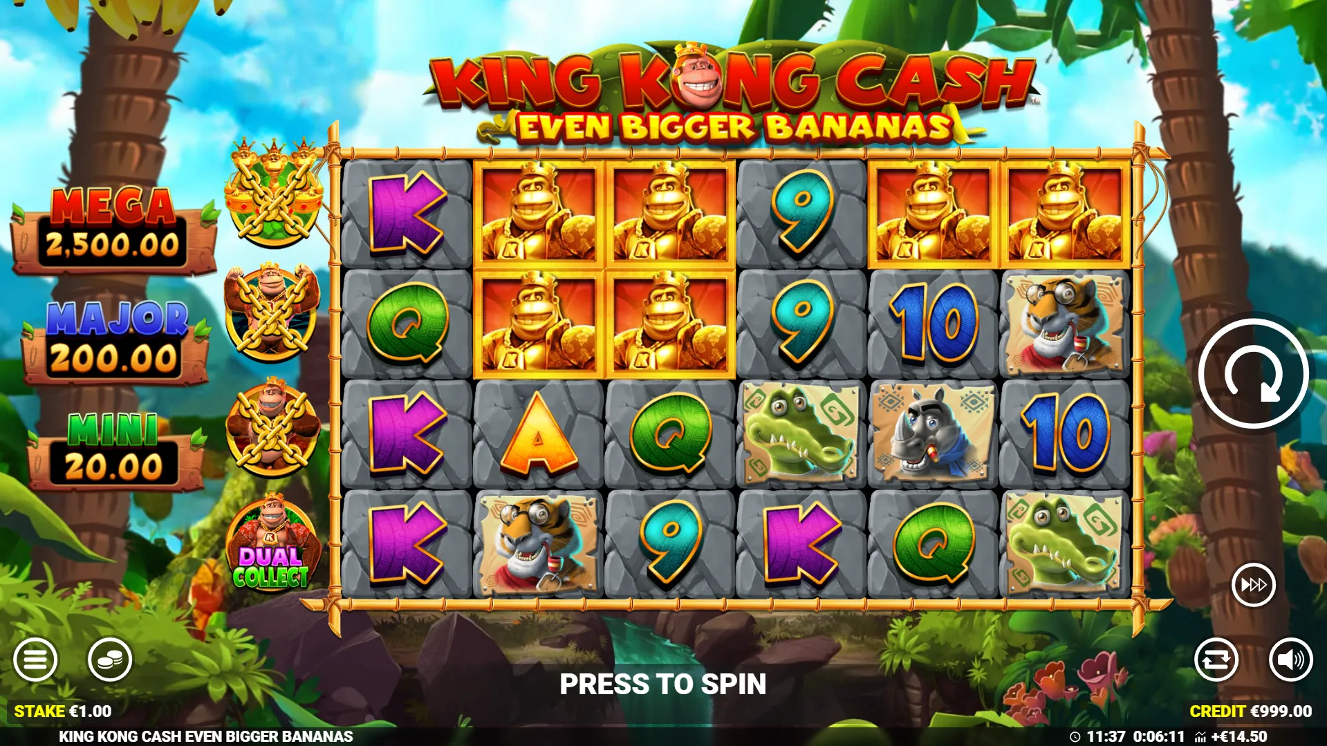 King Kong Cash Even Bigger Bananas key art