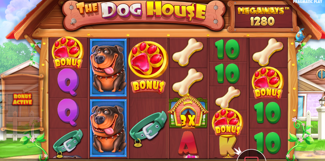 3 Scatter в слоті The Dog House Megaways