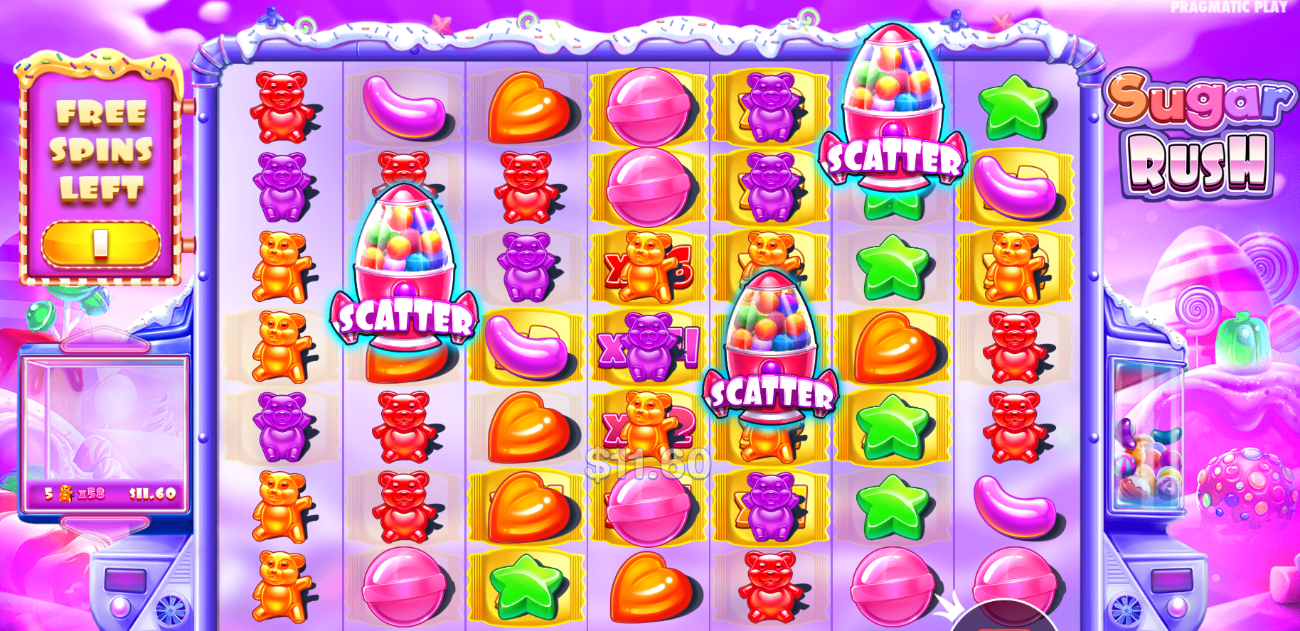 Приклад ретригеру в Sugar Rush